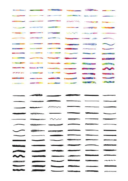 Vector illustration of Watercolor brushes design template