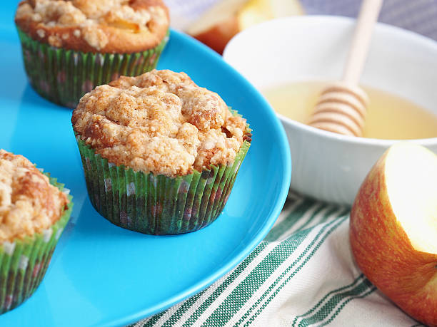 istock Apple honey muffins with streusel topping 618516820
