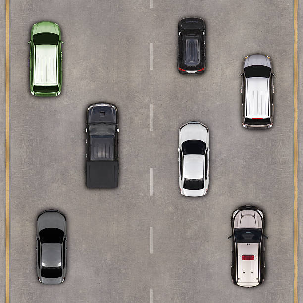 istock Aerial view over the road 618517990