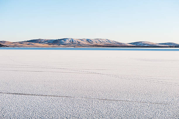 istock Ice on the frozen lake 618518408