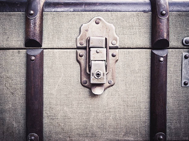 istock Luggage Suitcase Lock Vintage object Travel concept 618518474