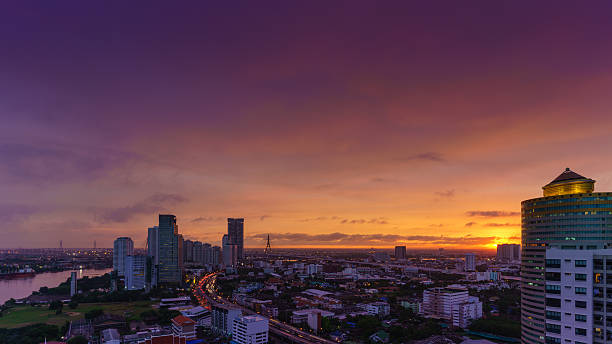 istock Beautiful sunset in Bangkok 618518588