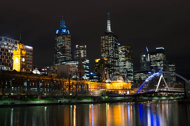 istock By the Yarra river in Melbourne at night 618519988