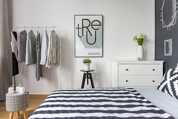 istock Contemporary bedroom with double bed 618522484