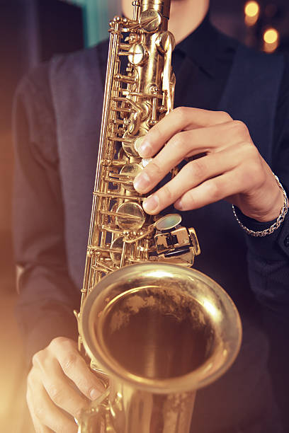 istock Musical instrument sax close-up 618525704