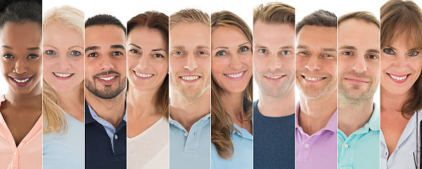istock Set Of Smiling People 618532136