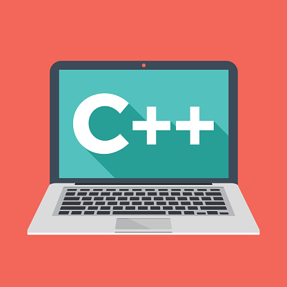 Laptop With C Title On Screen Learn C Programming Language Stock ...