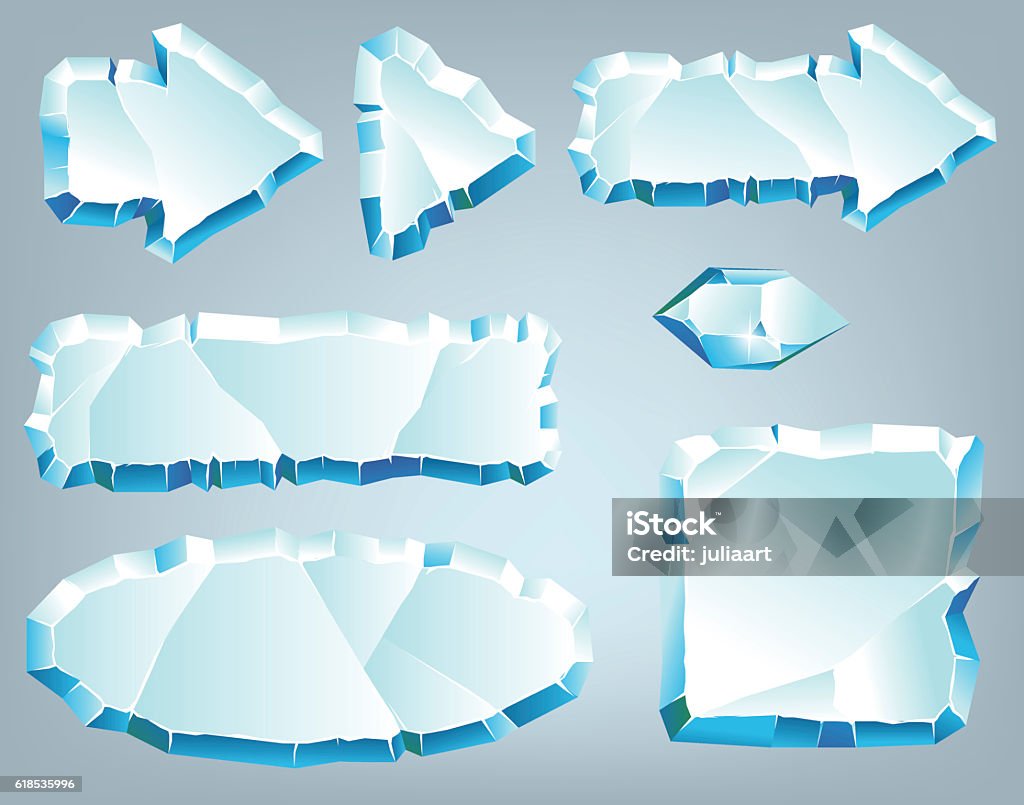 Sharp Ice Vector Vector Ice Design Elements For Game And Web Stock Illustration ...