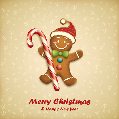 Gingerbread Man with Christmas Candy
