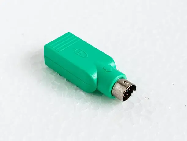 Photo of ps2 adapter on green old connection