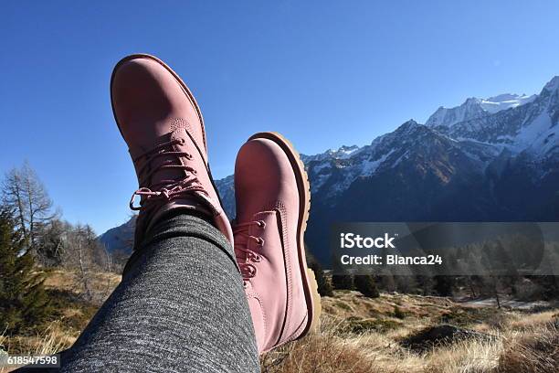 Relax Stock Photo - Download Image Now - Boot, Horizontal, Mountain