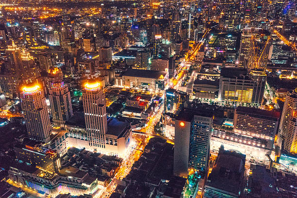 istock Night cityscape of Bangkok 618549636