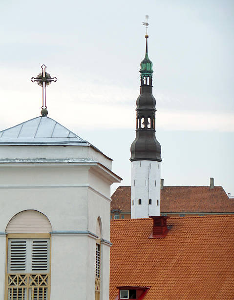 istock Beautiful Churches' Rooftop in Tallinn, Estonia 618550482