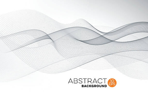 Abstract Graphic Wave Background Modern abstract background with graphic wave. Black and white image. File is layered and global colors used. wire mesh stock illustrations