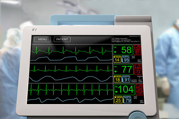 istock Surgery and intensive care unit monitor, frontal 618553430