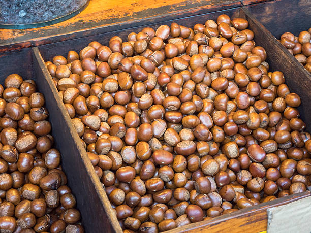 Chestnuts stock photo