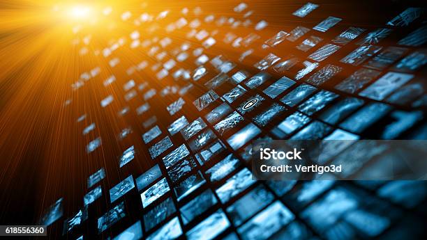 Media Concept Smart Tv Stock Photo - Download Image Now - The Media, Arts Culture and Entertainment, Digitally Generated Image