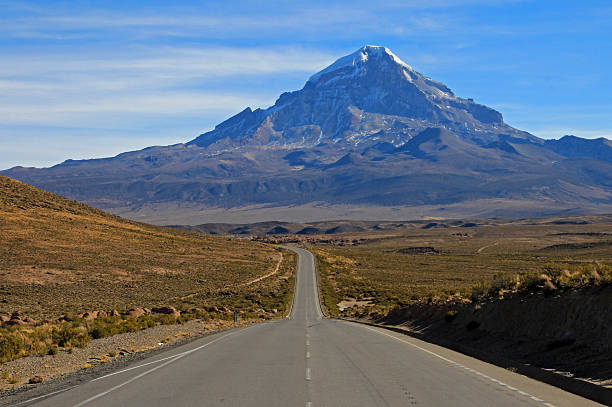 Sajama mountain in the National Park, Bolivia, near boarder to Chile