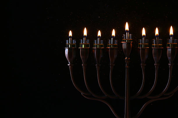 istock Low key Image of jewish holiday Hanukkah 618609026