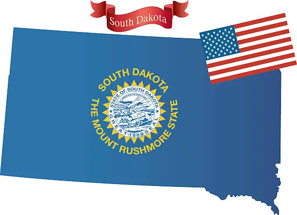 Vector illustration of South Dakota