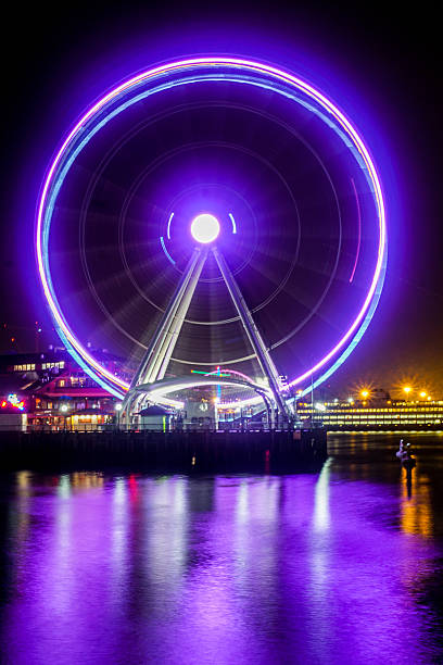 istock Seattle Washington Ferris wheel long exposure. 618617716