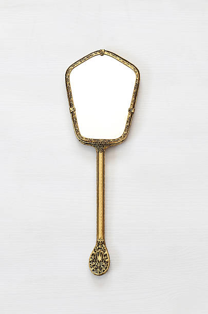istock Top view image of vintage hand mirror 618618008