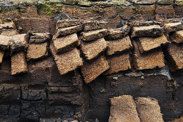Peat excavation Peat excavation on Skye island, Scotland Peat stock pictures, royalty-free photos & images