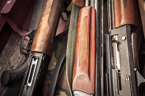 istock Hunting guns during duck hunting season 618620078