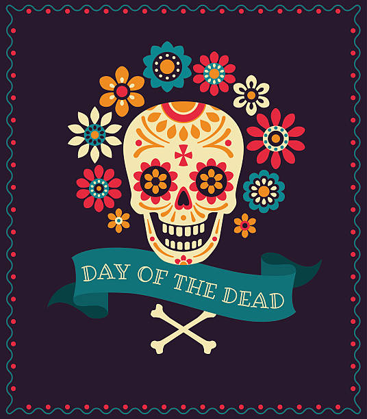ilustrações de stock, clip art, desenhos animados e ícones de dea of the dead - crânio humano