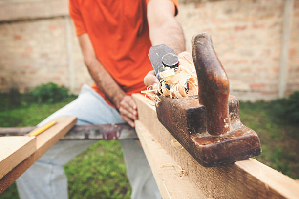 istock Working on wooden board close up shot 618626614