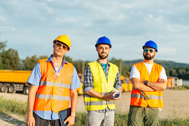 istock Construction engineers planning freight transportation of soil 618629752