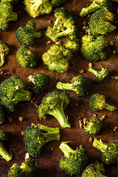 istock Organic Green Roasted Broccoli Florets 618630252
