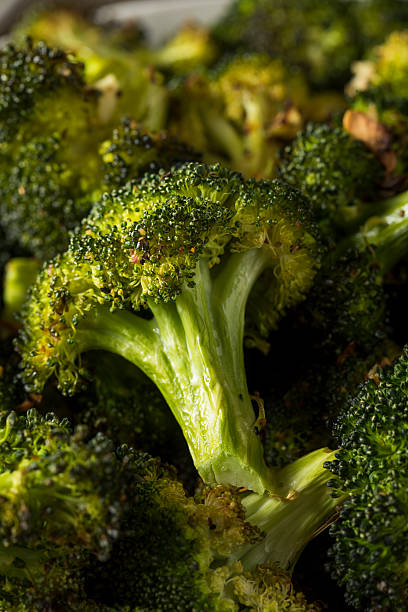 istock Organic Green Roasted Broccoli Florets 618630486