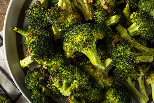 istock Organic Green Roasted Broccoli Florets 618630518