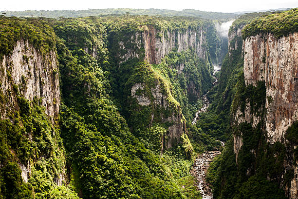 Itaimbezinho canyon cliffs in southern Brazil Itaimbezinho canyon cliffs in southern Brazil canyon itaimbezinho rio grande do sul santa catarina southern brazil stock pictures, royalty-free photos & images