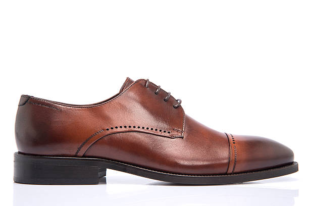 istock Side View Of Brown Leather Men's Shoe 618631512