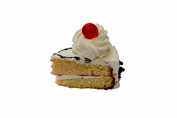 istock Colorful Cake Decorated with Cherries and Isolated on White Background 618636460