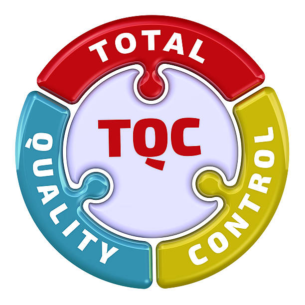 istock Total quality control. Check mark in form of puzzle 618636560