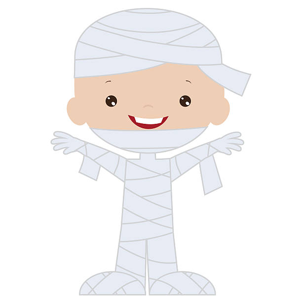Halloween Mummy Vector Cartoon Illustration Stock Illustration - Download  Image Now - Boys, Cartoon, Child - iStock