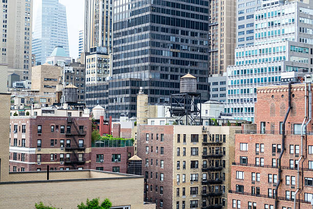istock Water tower in midtown Manhattan 618637328