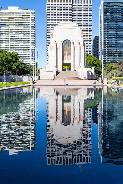 WWI memorial in Sydney Battle of Gallipoli (WWI) memorial in Hyde Park Sydney hyde park sydney stock pictures, royalty-free photos & images