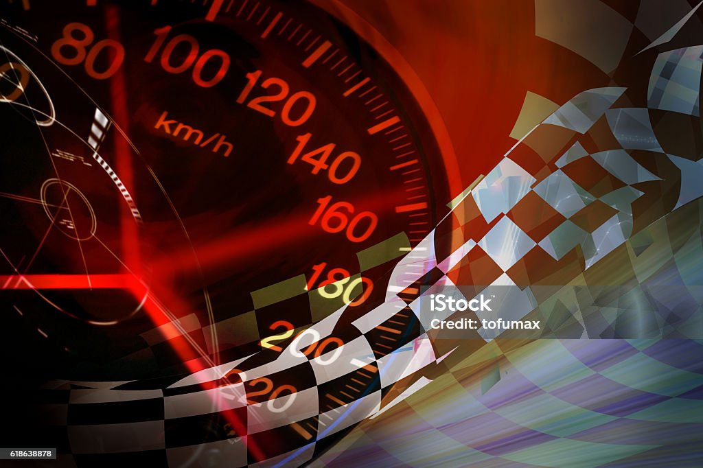 racing Hintergrund  - Lizenzfrei Flagge Stock-Foto