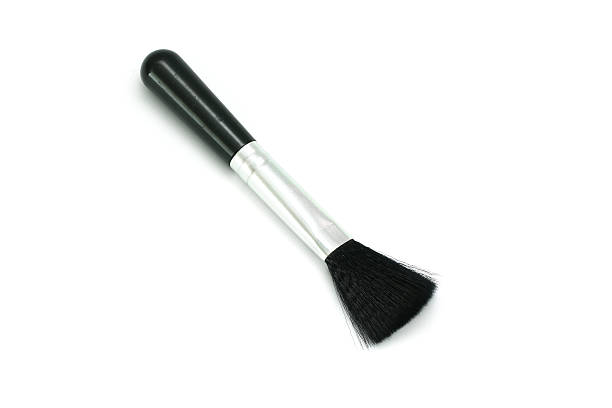 istock Isolated black cleaning brush closeup on white background 618640040