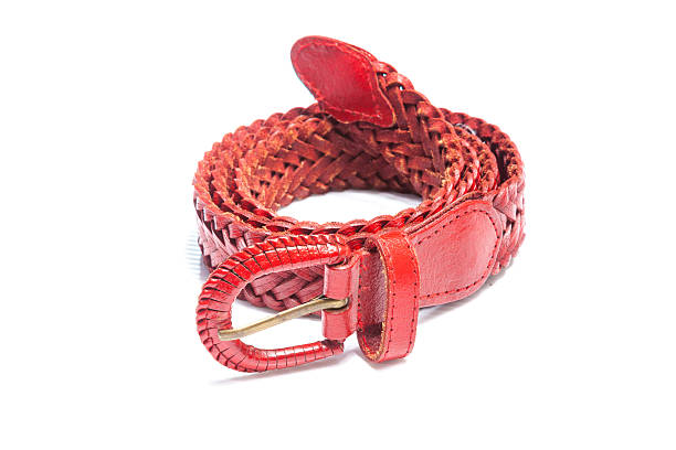 istock isolated colorful weave leather belt on white background 618641664