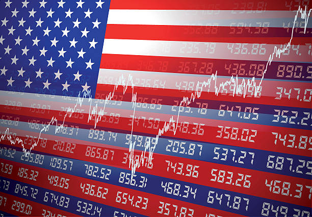 finanzhintergrund der usa - investment finance frequency blue stock-grafiken, -clipart, -cartoons und -symbole