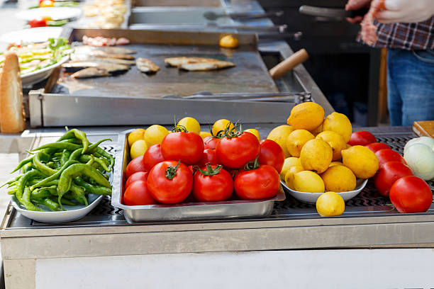istock salad ingredients in traditional Turkish fast food restaurant. 618643696