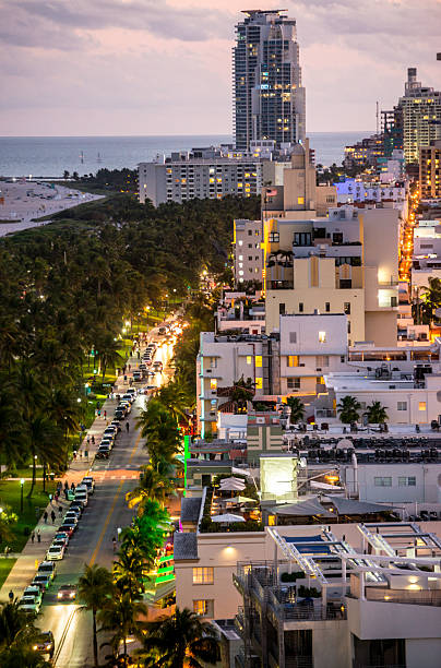 istock Sunset on Ocean Drive, Miami Beach, Florida, USA 618643772