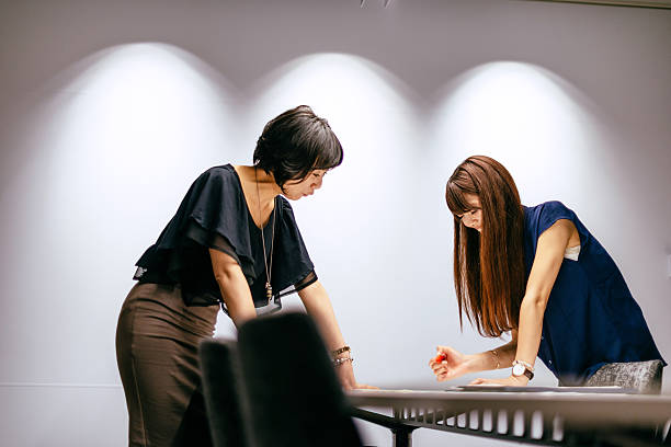 istock Teamwork in Japanese start-up company with two female entrepreneurs 618644542