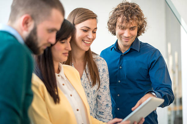 istock Young business enthusiasts developing new business ideas 618644808