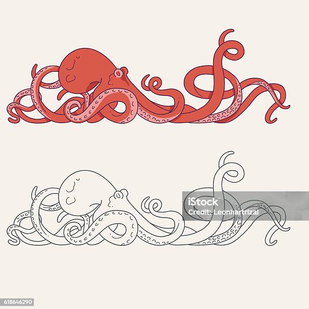 Octopus Tentacles Stock Illustration - Download Image Now - Octopus, Kraken, Vector